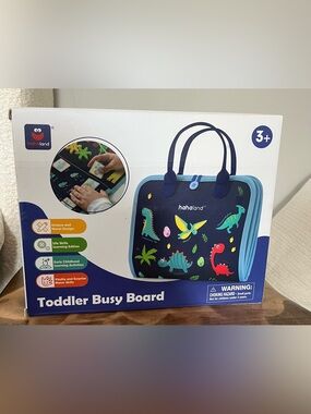 Hahaland Dinosaur Toddler Busy Board Montessori Learning Toy